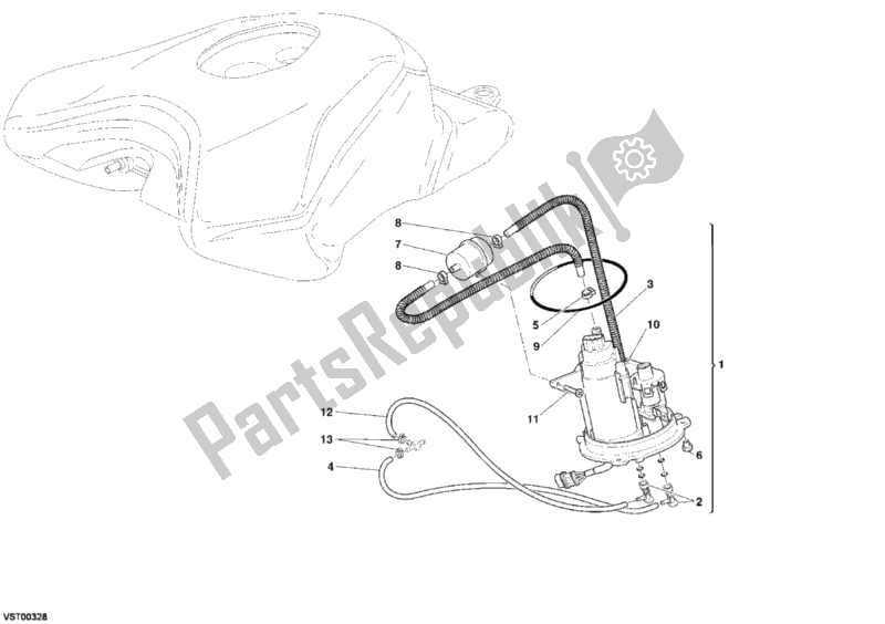 Todas as partes de Bomba De Combustivel do Ducati Superbike 749 R 2006